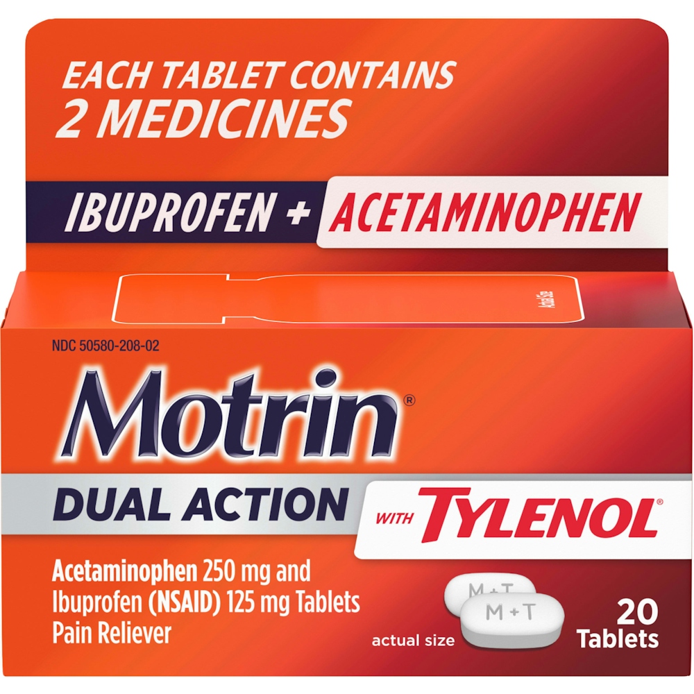 Motrin Dual Action With Tylenol, Ibuprofen & Acetaminophen
