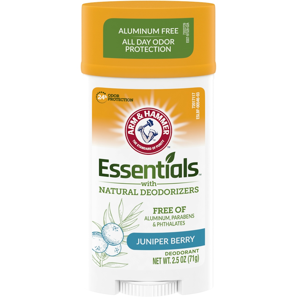 Arm & Hammer Essentials Natural Deodorant, Clean Juniper Berry, 2.5 Oz