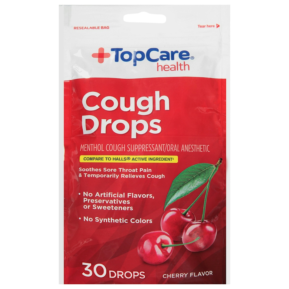 TopCare Cherry Cough Drops 30 ct