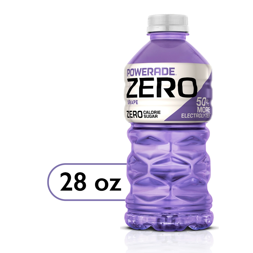 Powerade Zero Grape Electrolyte Sports Drink 28 Fl Oz Bottle