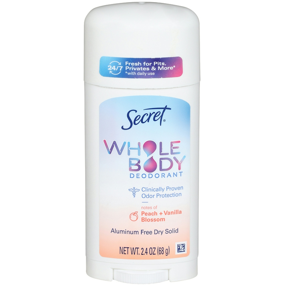 Secret Whole Body Aluminum Free Deodorant - Peach + Vanilla Blossom