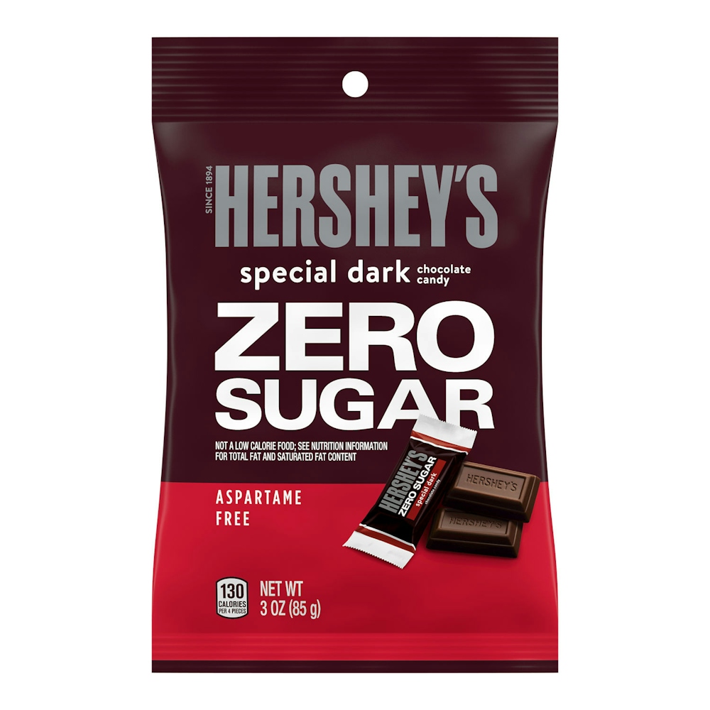 Hershey's Special Dark Mildly Sweet Sugar Free Chocolate Candy Bars, Halloween, 3 Oz, Bag