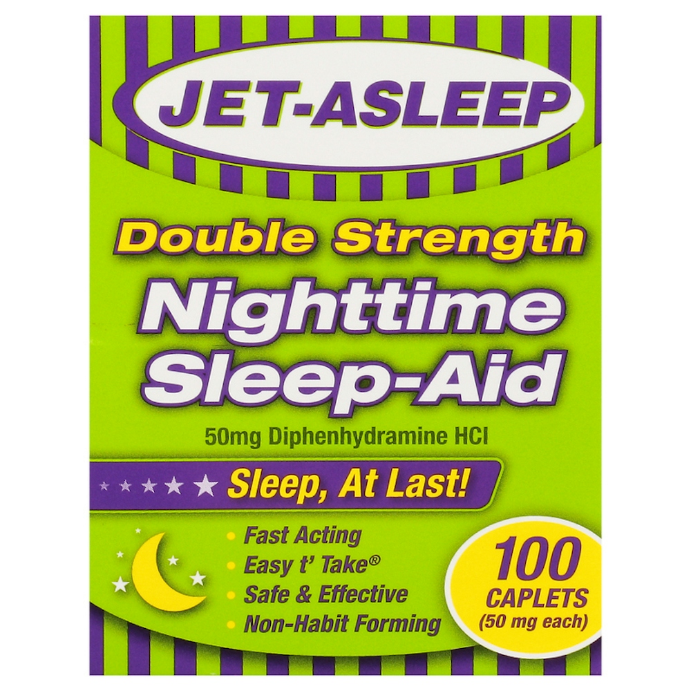 Jet-Asleep Double Strength 50 Mg Nighttime Sleep-Aid 100 Caplets