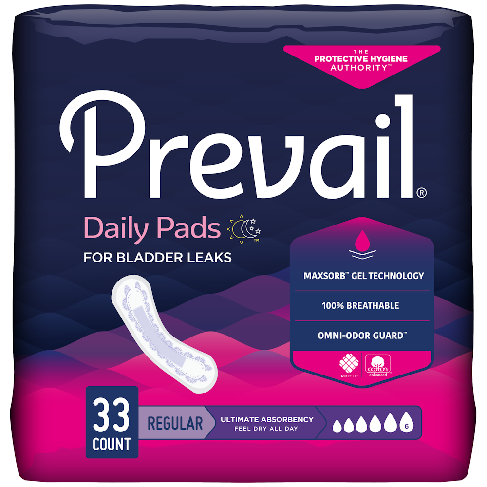 Prevail Daily Bladder Control Pad, Regular Length