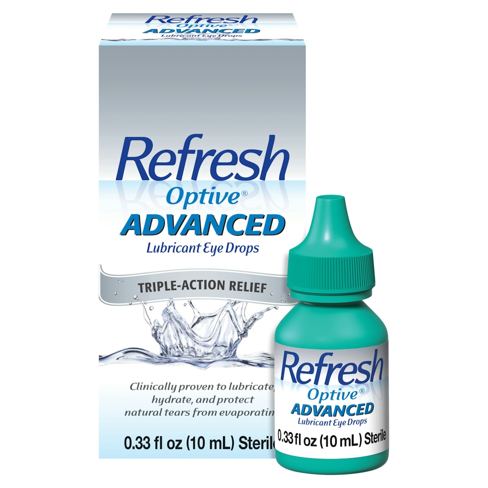 Refresh Eye Drops, Lubricant, Advanced, Triple-Action Relief 0.33 Fl Oz