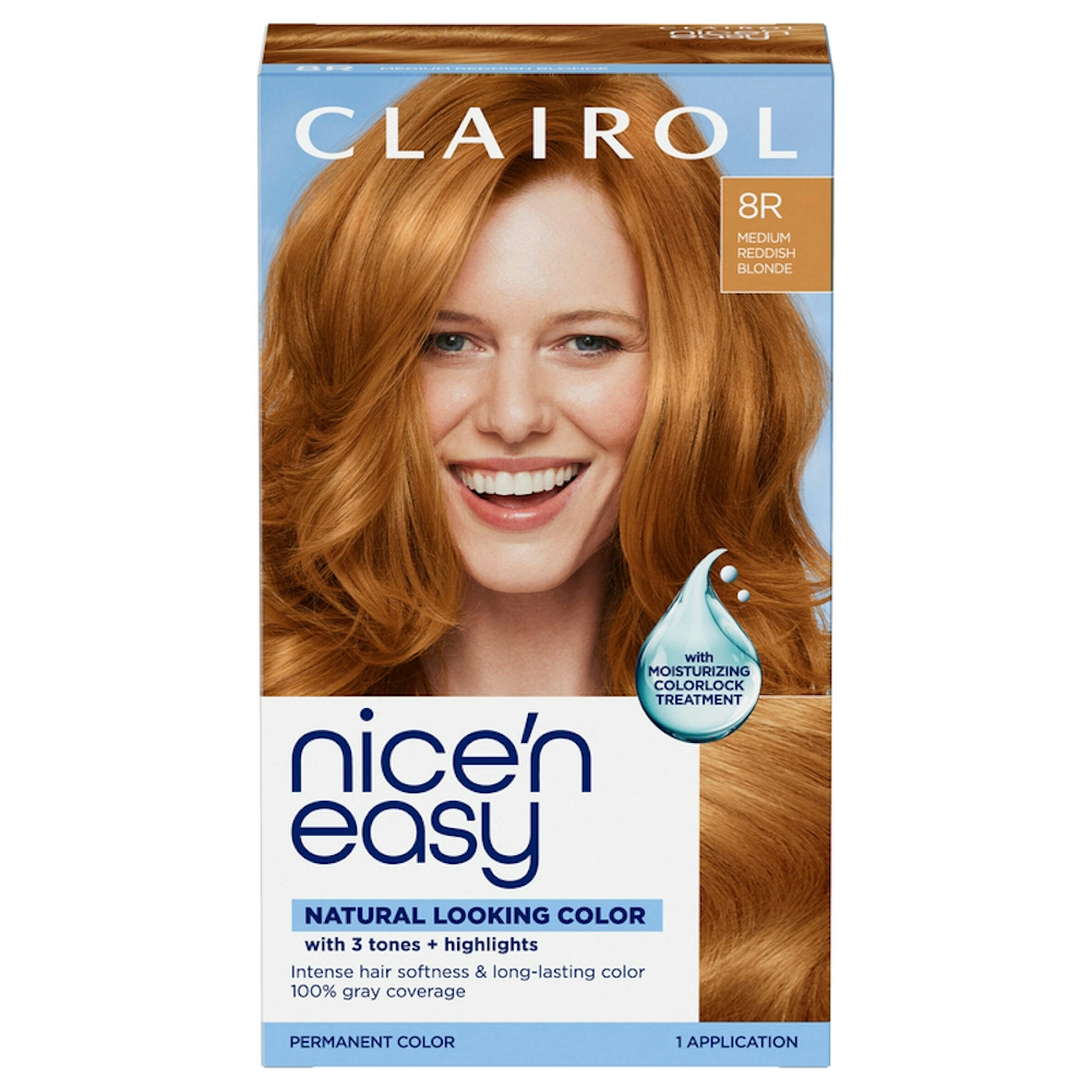 Nice’n Easy Hair Color, Permanent, Medium Reddish Blonde 8 R