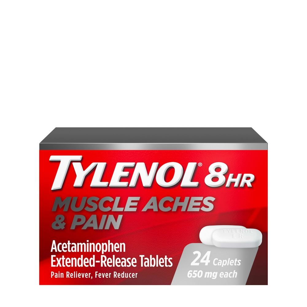 Tylenol Muscle Aches & Pain, 650 Mg, 8 HR, Extended-Release Tablets, Caplets