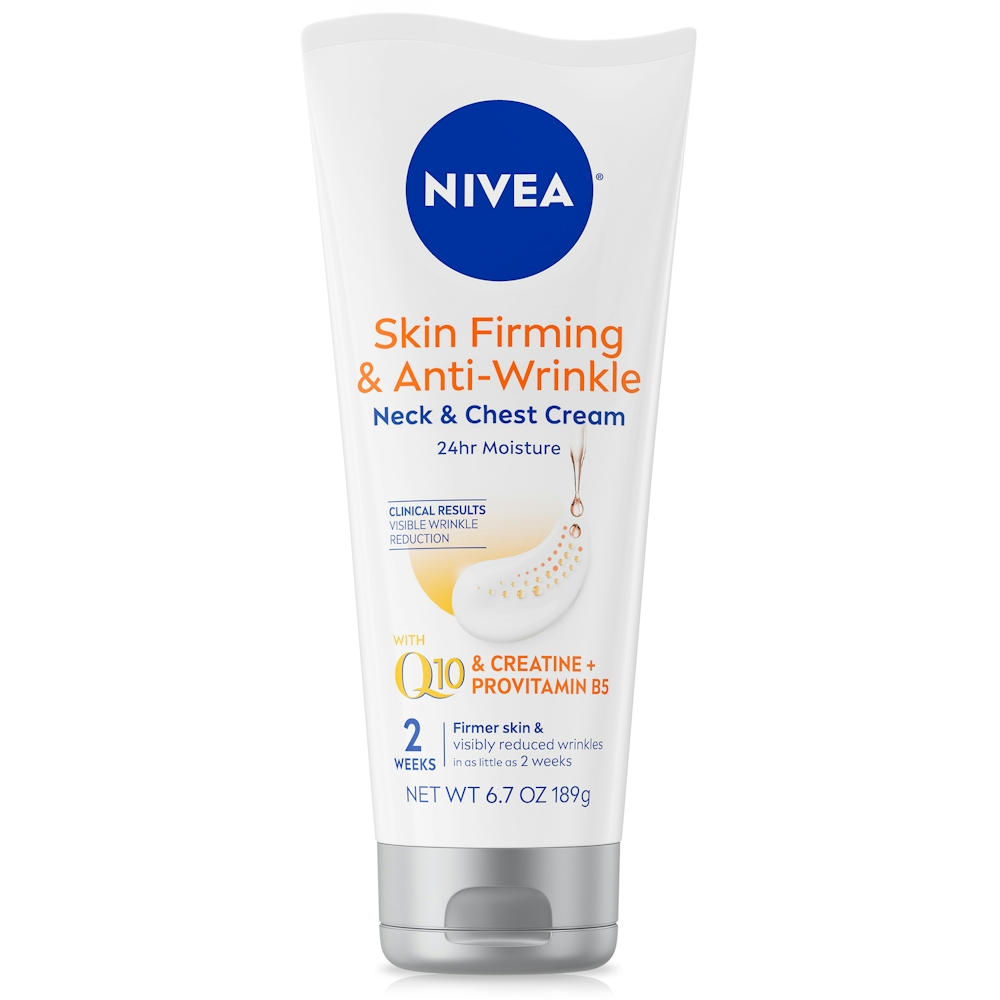 Nivea Q10 Skin Firming & Anti-Wrinkle Neck & Chest Cream, 6.7 Oz Tube
