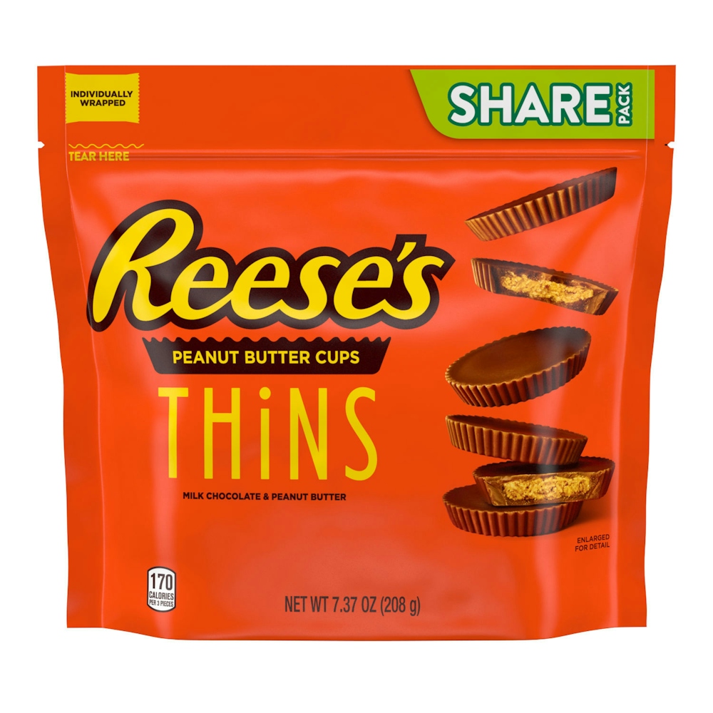 Reese's Thins Milk Chocolate Peanut Butter Cups Candy Share Pack