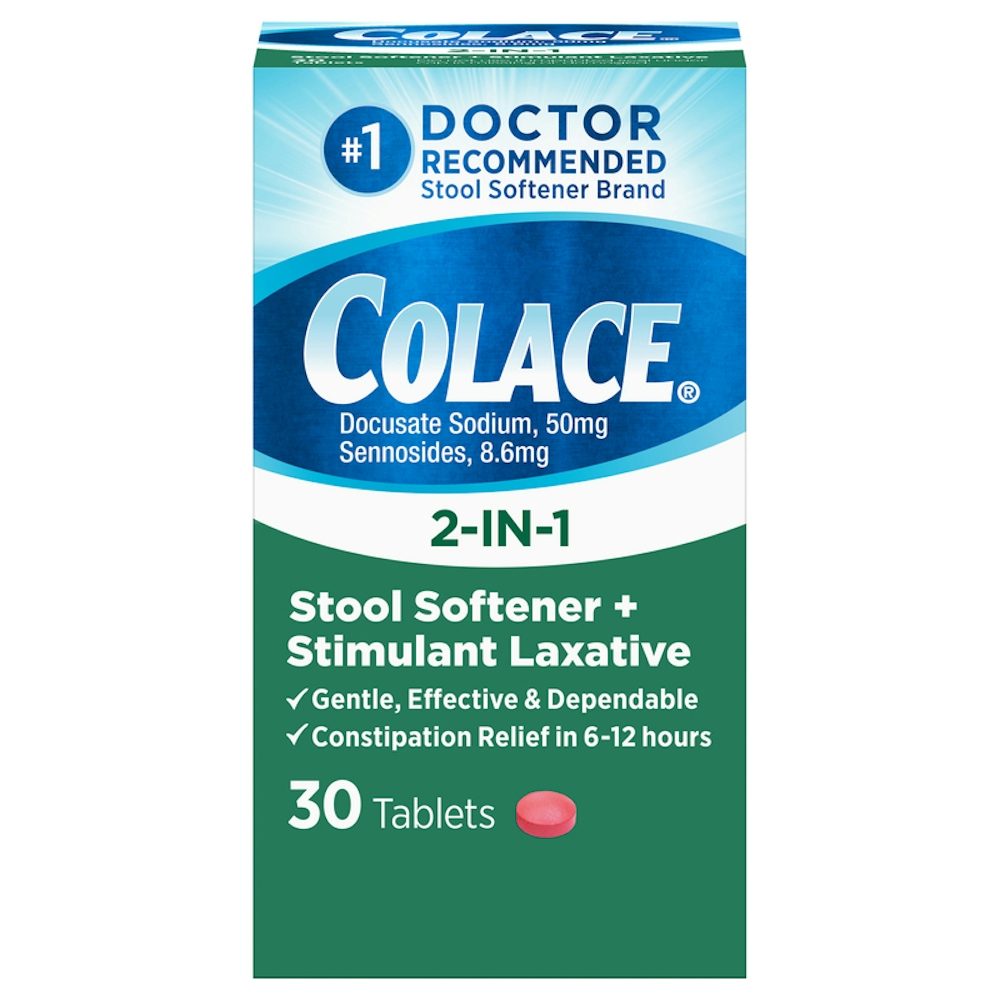 Colace Stool Softener + Stimulant Laxative, 2 In 1, Tablets