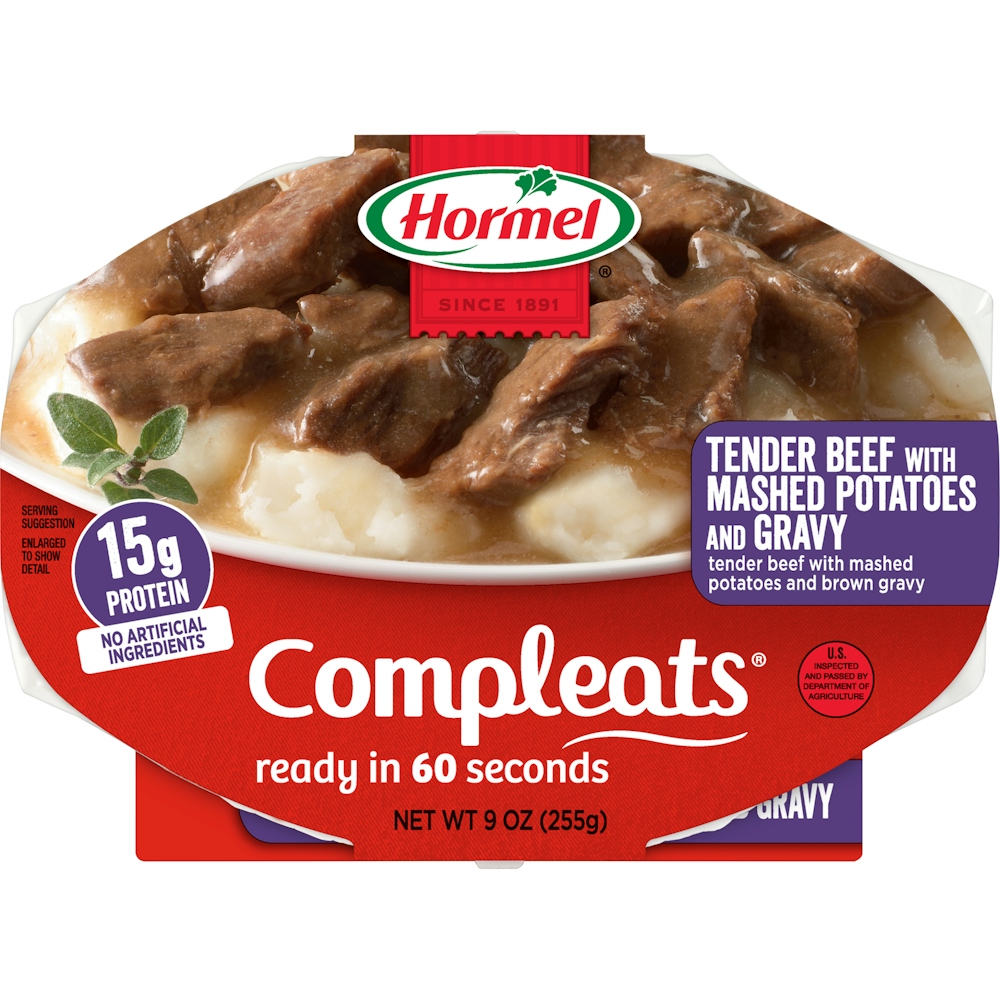 Hormel Compleats Beef Tips & Gravy With Mashed Potatoes - 9 Oz