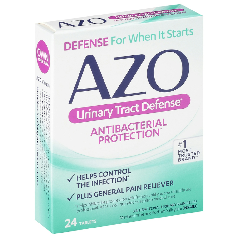 AZO Urinary Tract Defense Antibacterial Protection + UTI Pain Relief Tablets, 24 Count
