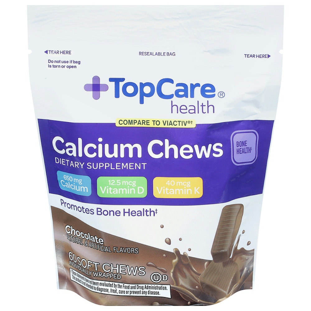 TopCare Calcium Chews 500 mg, 60 ct