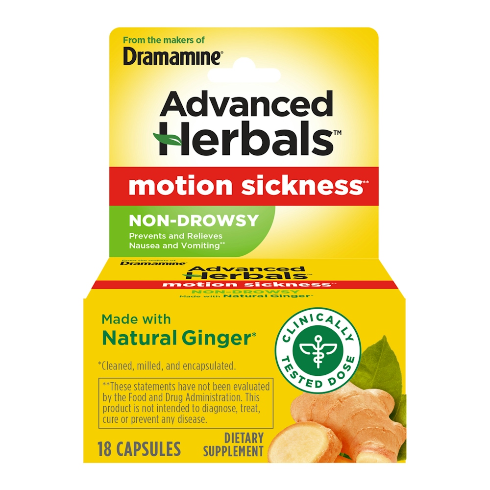Dramamine Motion Sickness Relief Non-drowsy Naturals With Natural Ginger Capsules