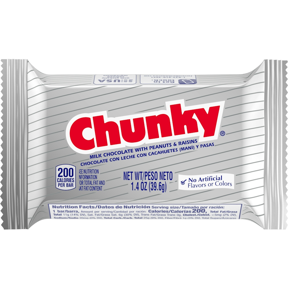 Chunky Bar, Milk Chocolate With Peanuts & Raisins