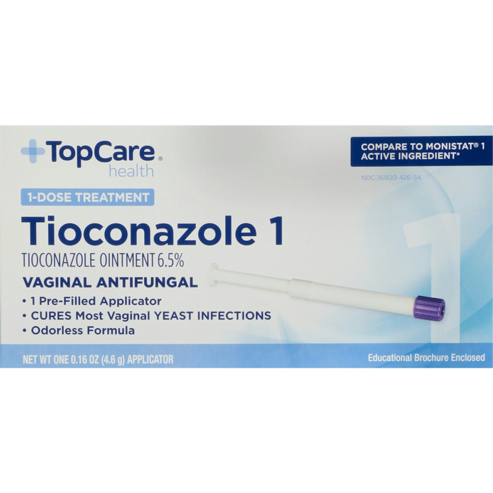 TopCare 1‑Day Vaginal Infection Treatment with Tioconazole 6.5%, 1 dose