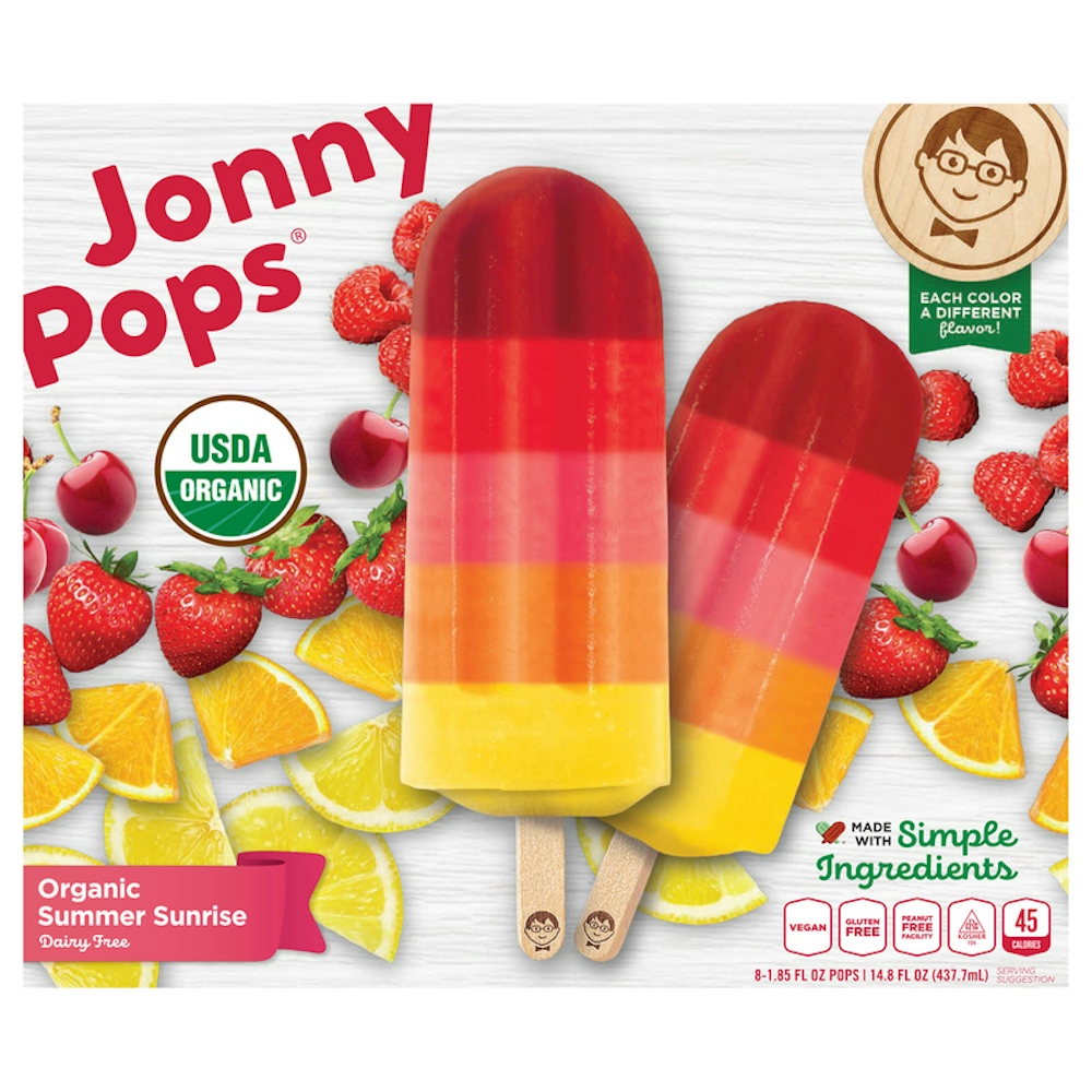 JonnyPops Dairy Free, Organic, Summer Sunrise