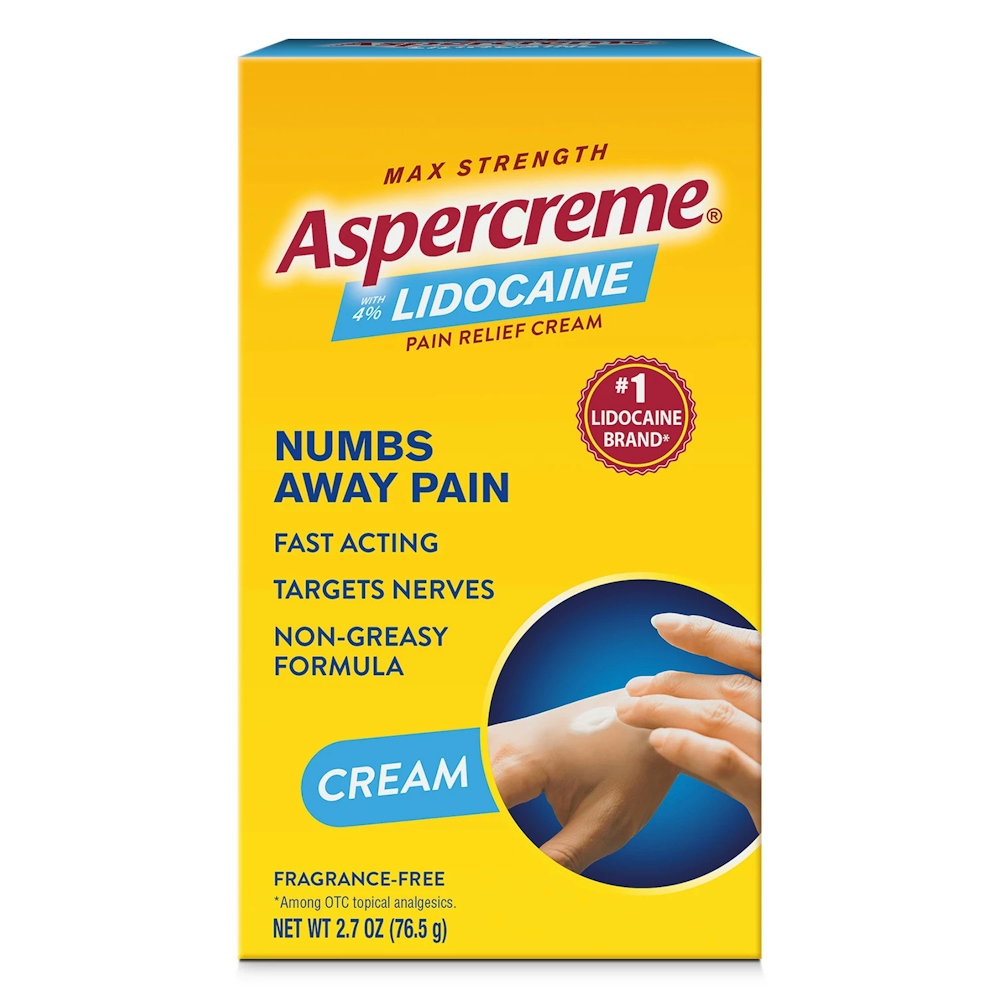 Aspercreme Max Strength With Lidocaine Pain Relief Cream, 2.7 Ounce