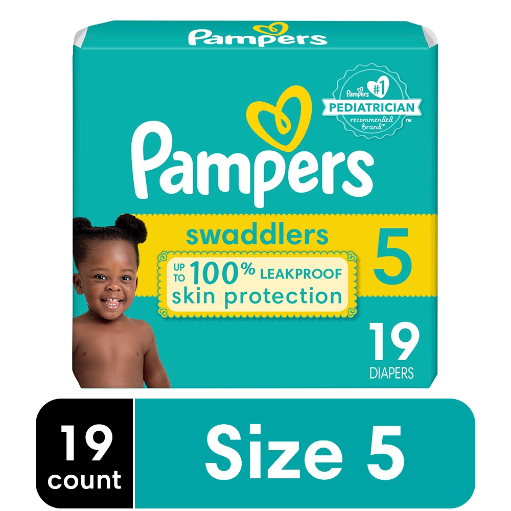 Pampers Swaddlers, Diapers, Size 5 (27+ Lb), Jumbo Pack