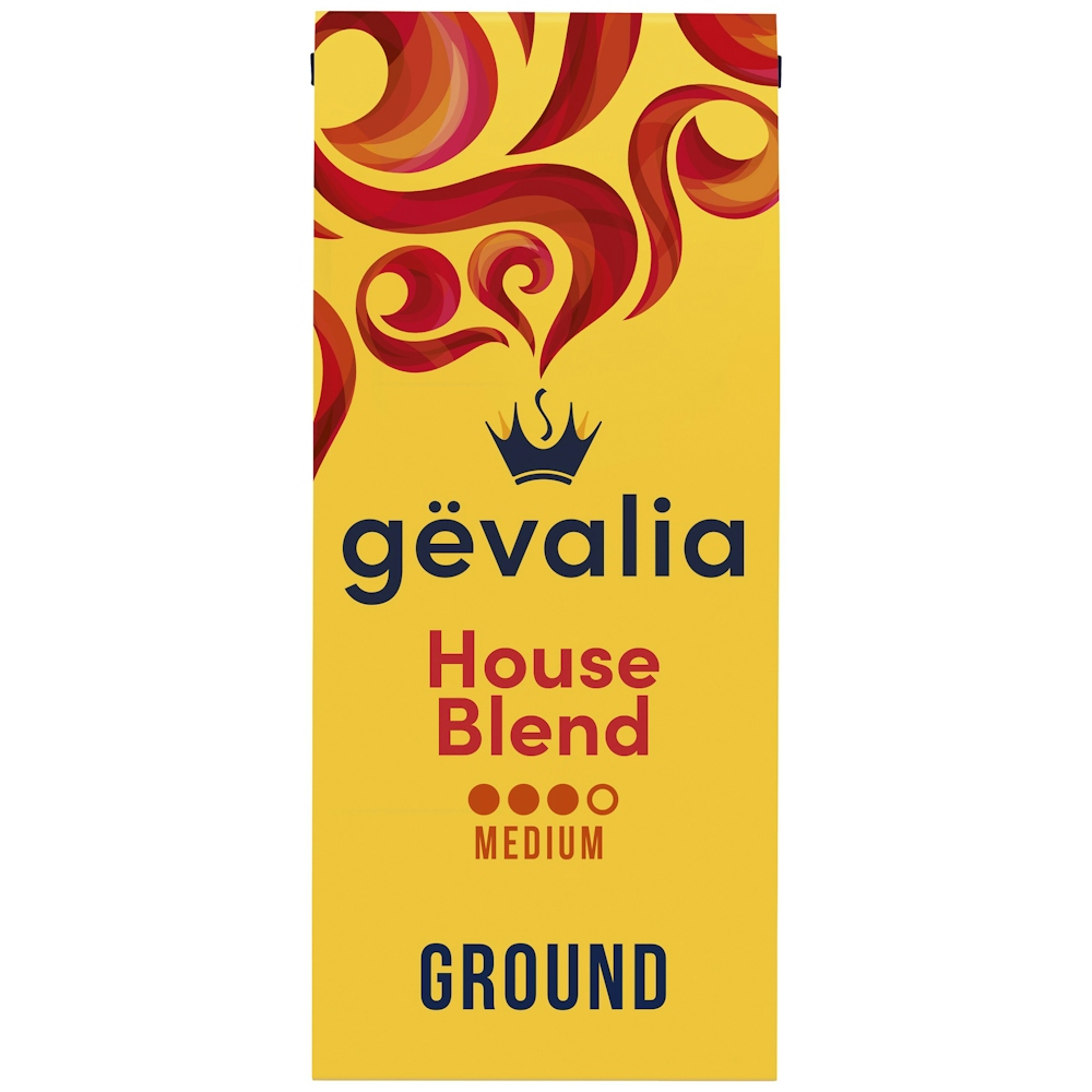 Gevalia House Blend Medium Roast Ground Coffee, Bag - 12 Ounce