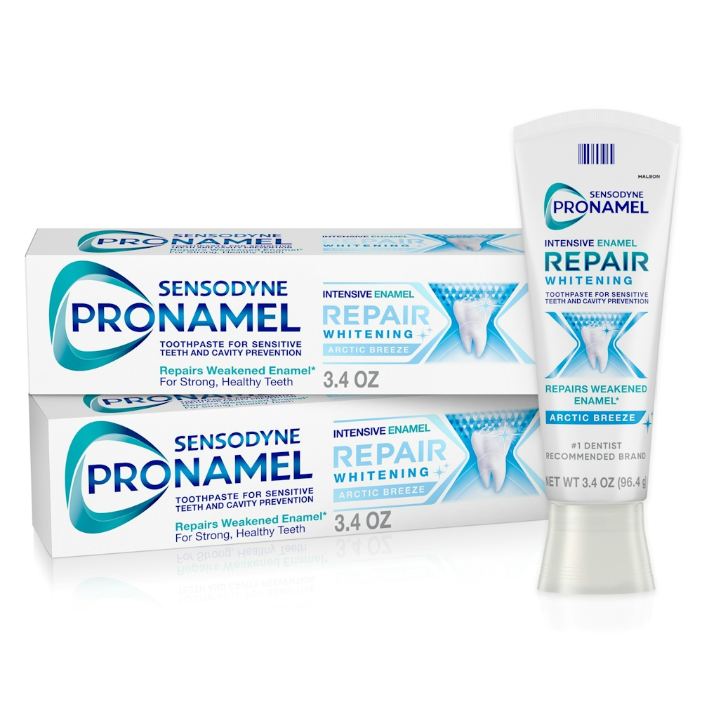 Sensodyne Toothpaste, Whitening, Intensive Enamel Repair, Arctic Breeze, Twin Pack