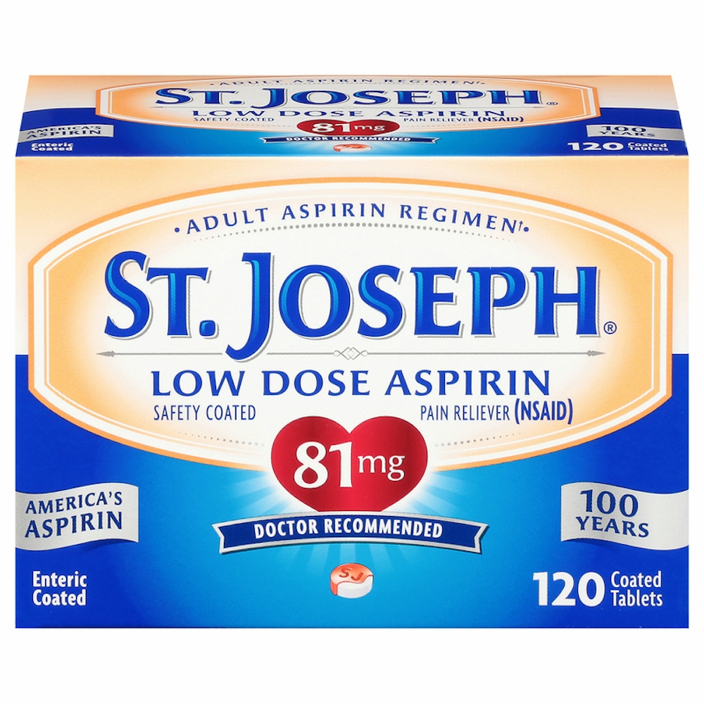 St. Joseph Low Dose Aspirin 81 Mg Enteric Coated Tablets