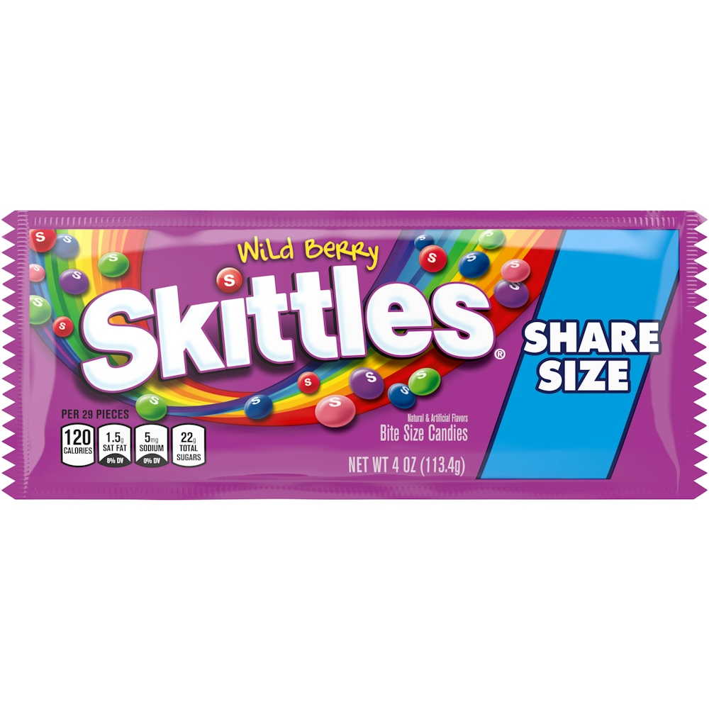 Skittles Candies Bite Size, Wild Berry, Share Size