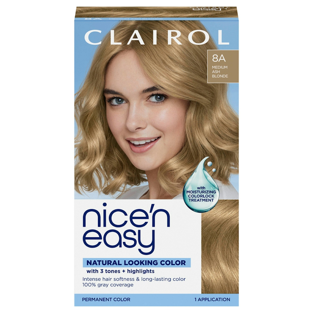 Nice’n Easy Clairol Nice N Permanent Hair Color 8A Medium Ash Blonde