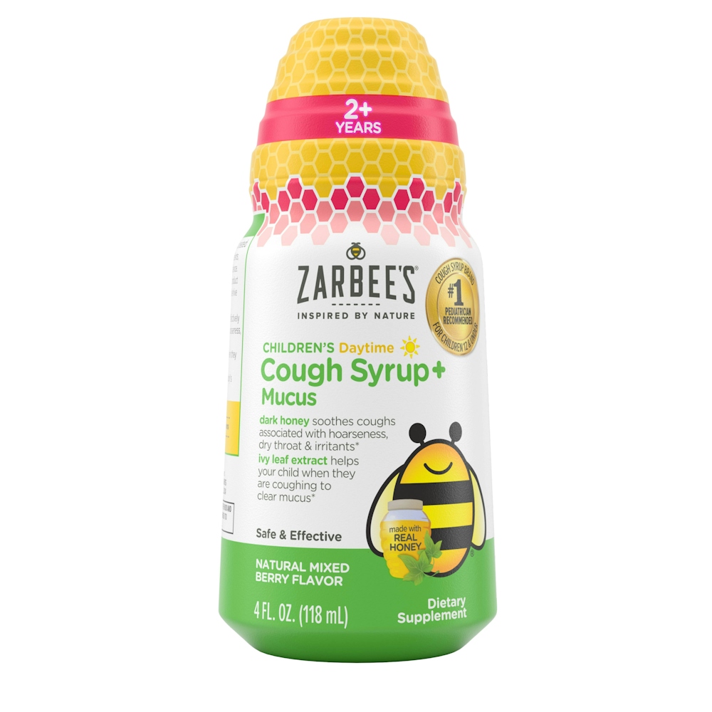 Zarbee's Cough Syrup Mucus, Daytime, Natural Mixed Berry Flavor, Children's 4 Fl Oz