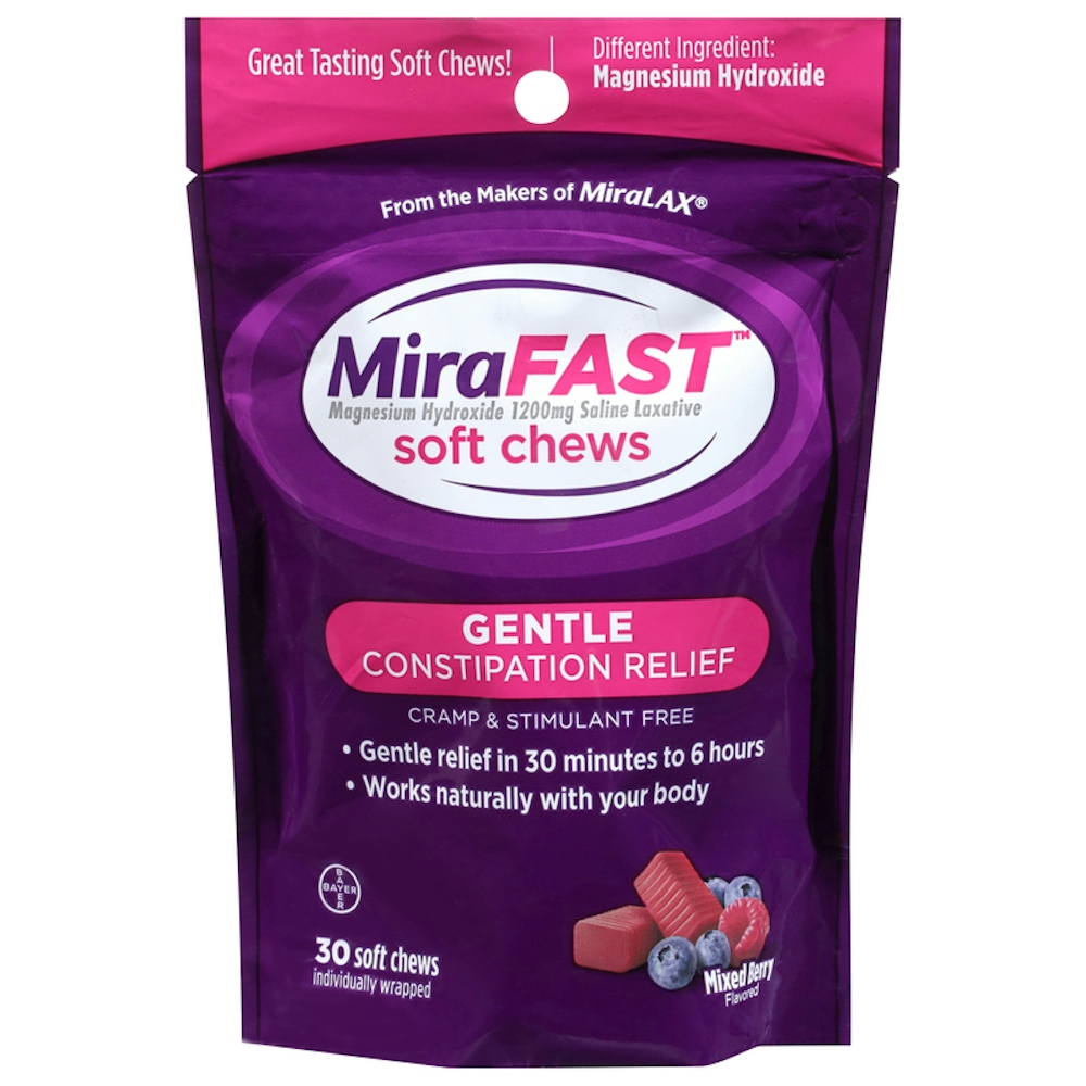 MiraFast Constipation Relief, Gentle, Soft Chews
