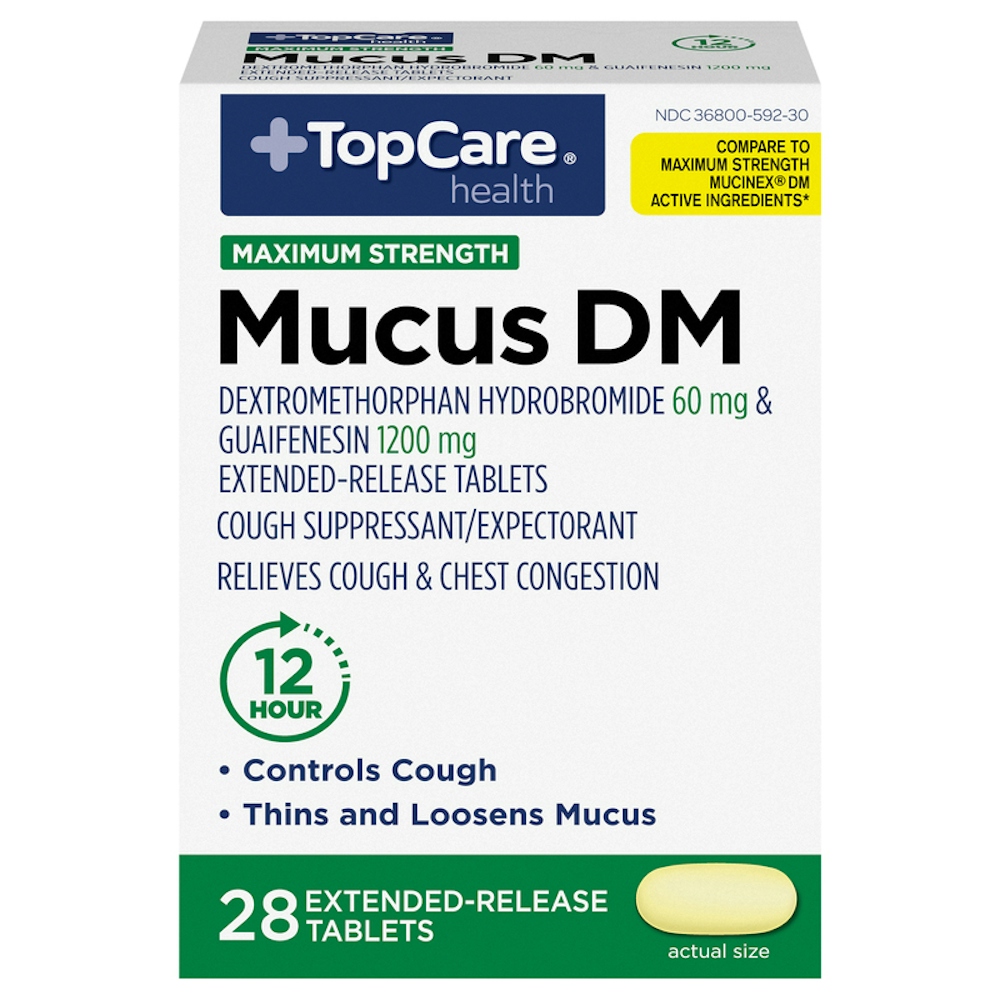 TopCare Maximum Strength Mucus DM Extended‑Release Tablets 28 ct