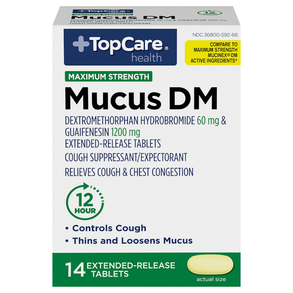 TopCare Maximum Strength Mucus DM Extended‑Release Tablets 14 ct