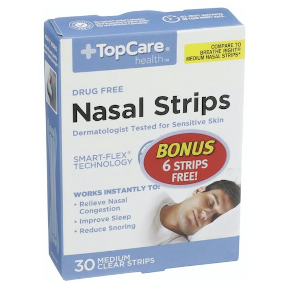 TopCare Nasal Strips Medium Clear 30 ct