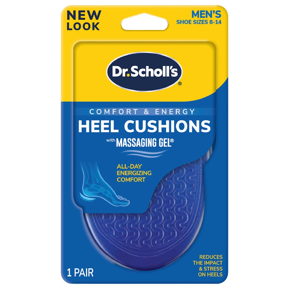 Dr. Scholl's Comfort Heel Cushions Advanced Massaging Gel Men's - 1 PR