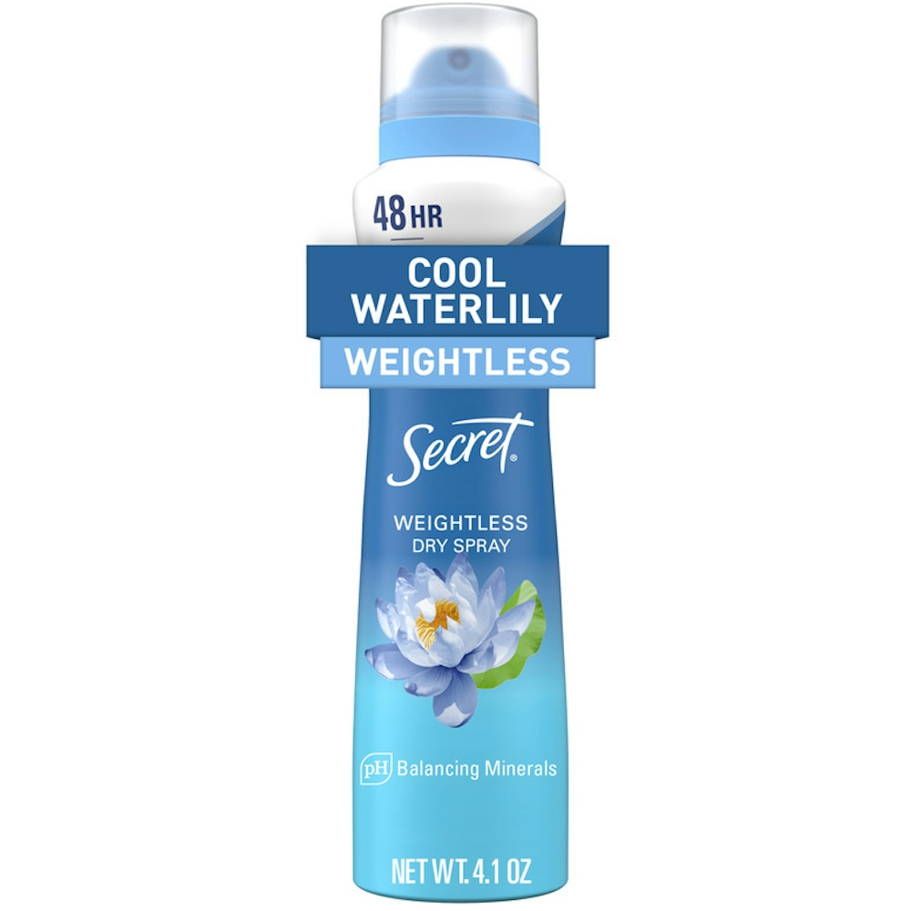Secret Weightless Dry Spray Antiperspirant Deodorant - Waterlily + Argan Oil
