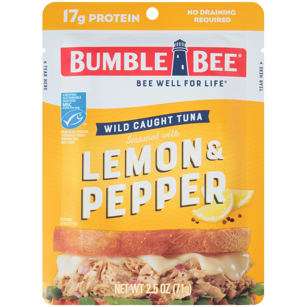 Bumble Bee Wild Caught Tuna Seasoned With Lemon & Pepper 2.5 Oz. Pouch