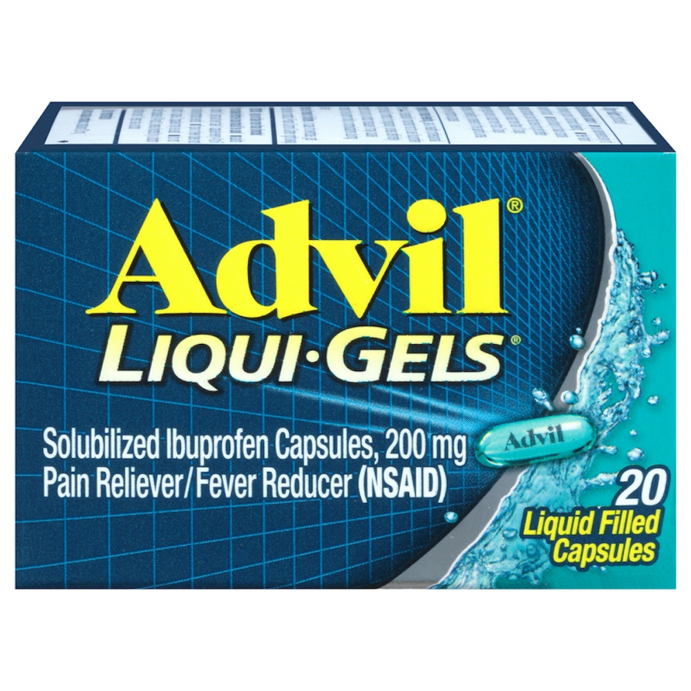 Advil Liqui-Gels Pain And Headache Reliever Ibuprofen 200 Mg Liquid Filled Capsules
