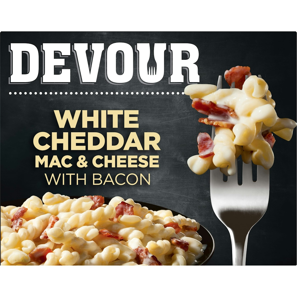 Devour Frozen White Cheddar Mac & Cheese With Bacon - 12oz
