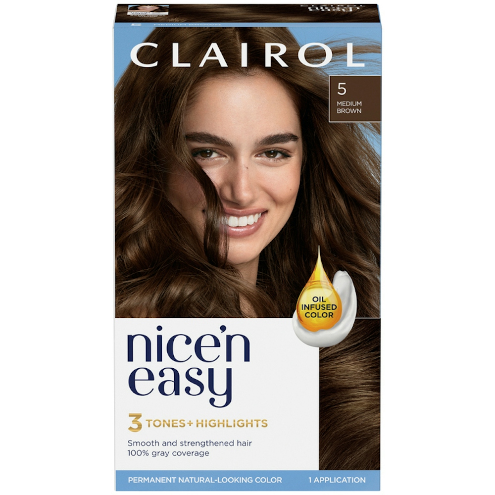 Nice’n Easy Nice 'N Permanent Hair Color, Medium Brown 5