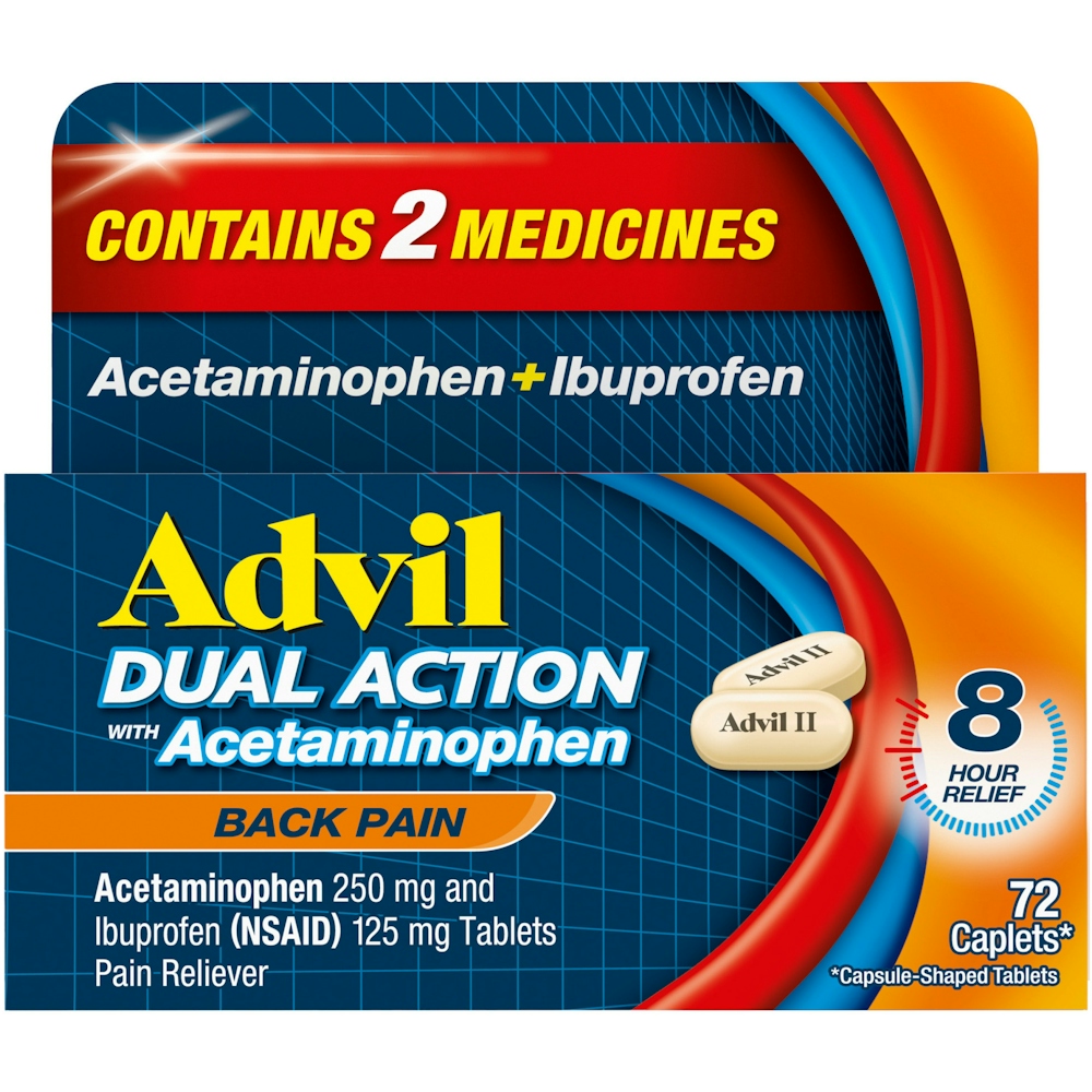 Advil Dual Action With Acetaminophen Back Pain