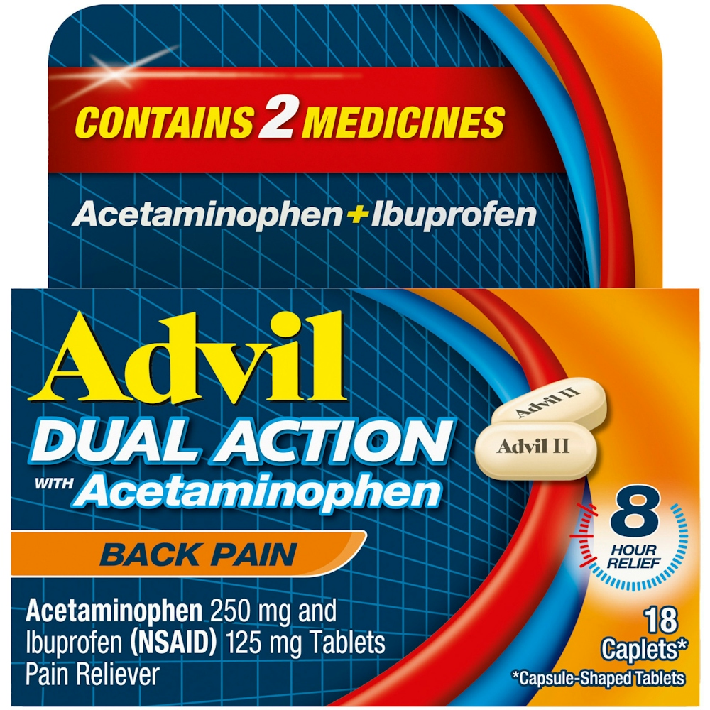 Advil Dual Action With Acetaminophen Back Pain