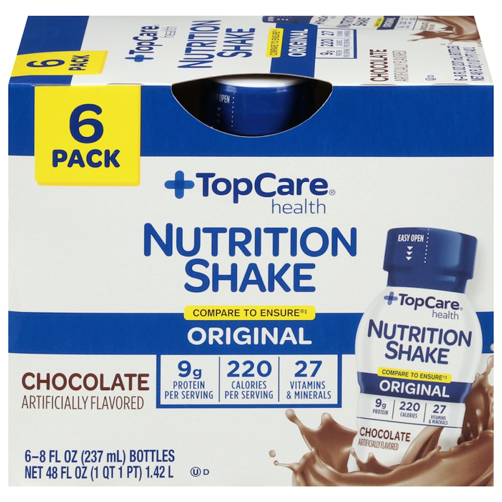 TopCare Nutrition Shake Chocolate Original 6 ct 8 fl oz