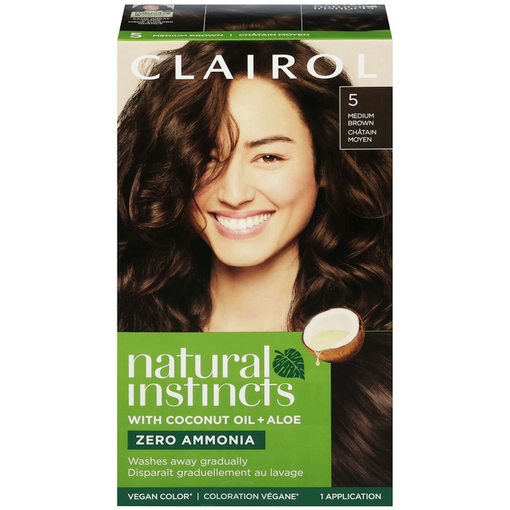 Natural Instincts 5 Medium Brown Zero Ammonia Vegan Hair Color With Coconut Oil + Aloe