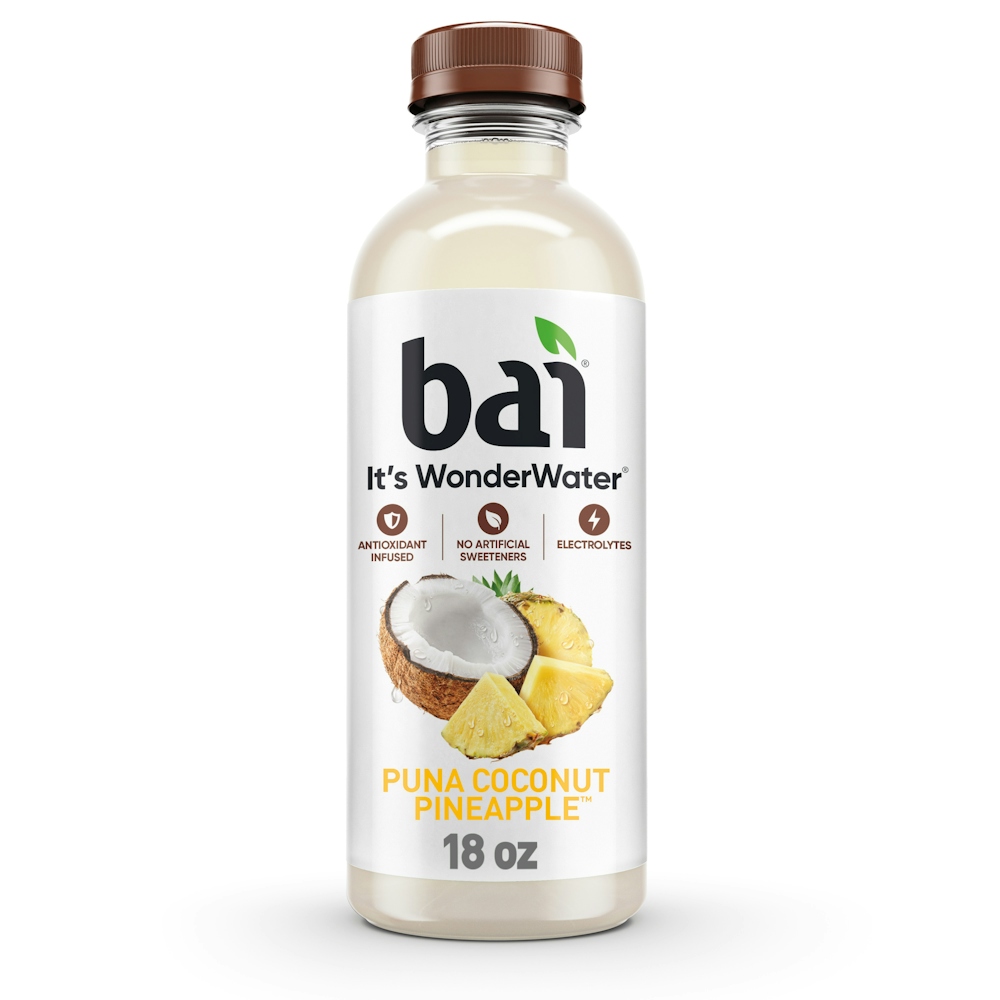 Bai Puna Coconut Pineapple Antioxidant Infused Water Beverage 18 Fl Oz Bottle