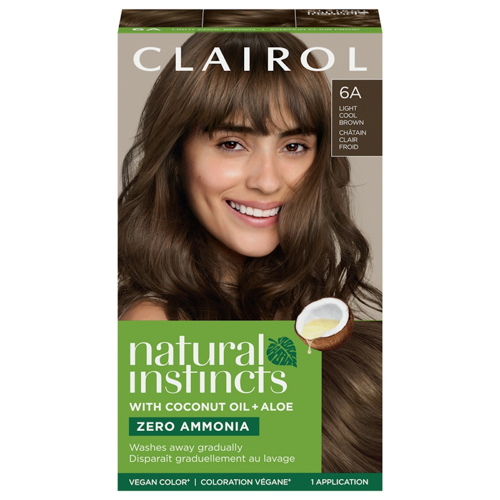 Clairol Natural Instincts 6 A Light Cool Brown Zero Ammonia Vegan Hair Color With Coconut Oil + Aloe