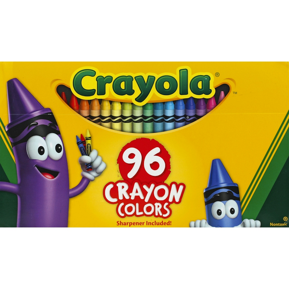 Crayola Classic Color Crayons In Flip-Top Pack With Sharpener, 96 Colors/Pack