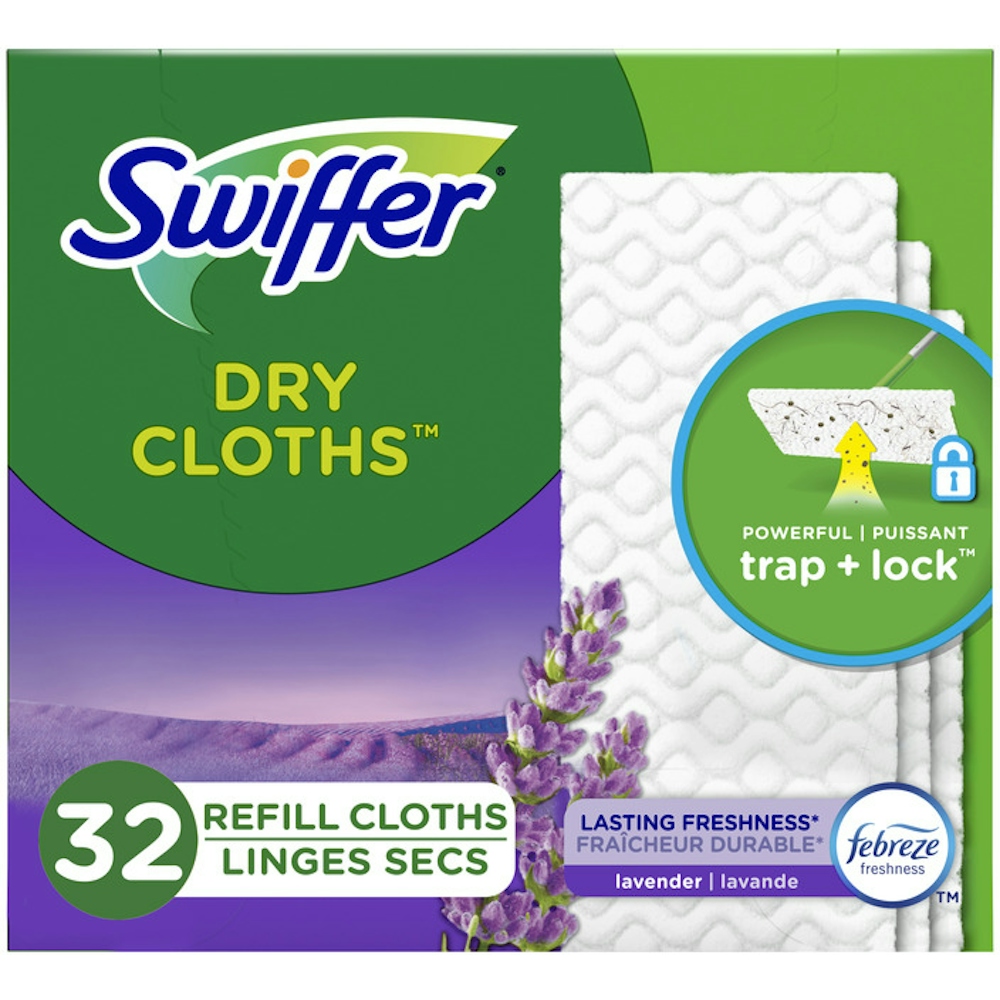 Swiffer Sweeper Dry Sweeping Pad, Multi Surface Refills For Dusters Floor Mop, With Febreze Lavender