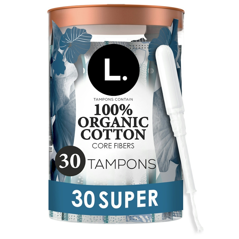 L. Organic Cotton Tampons Unscented, Super Absorbency