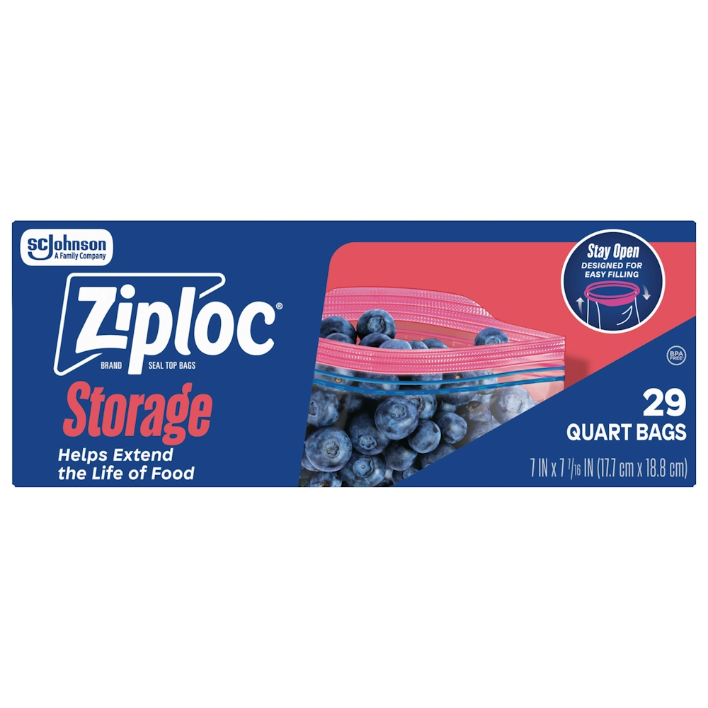 Ziploc Seal Top Bags, Storage, Quart, Bonus Pack