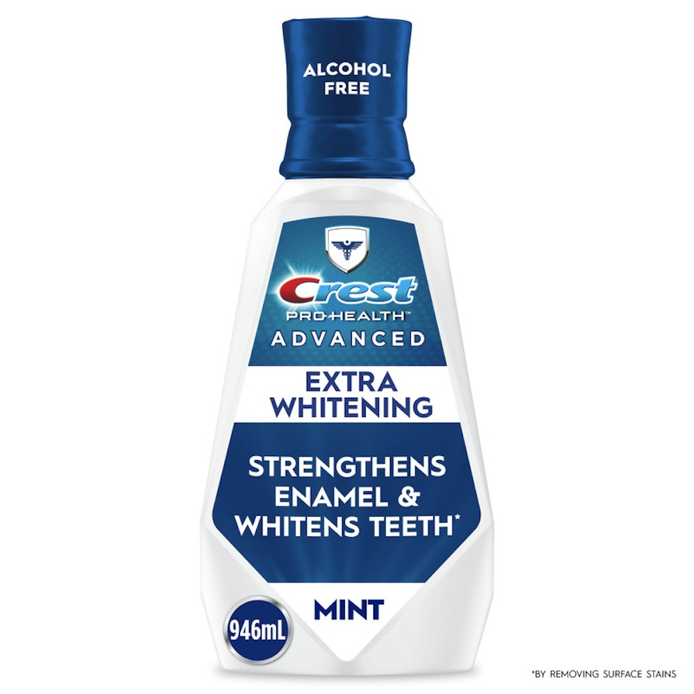Crest Pro-Health Advanced Mouthwash, Alcohol Free, Extra Whitening, Energizing Mint Flavor, 946 mL (32 Fl Oz)